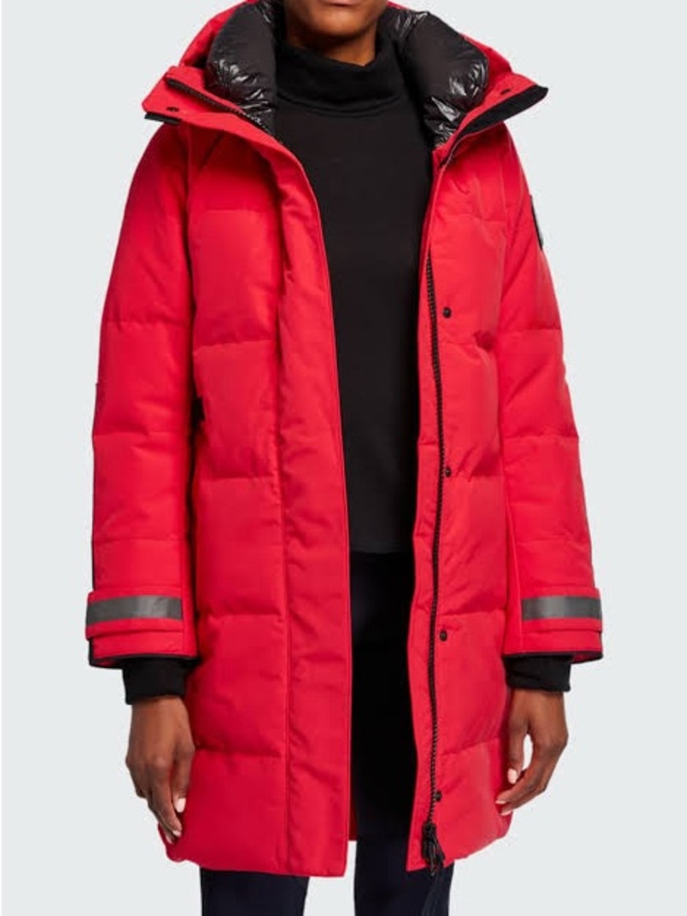 Women's Canada Goose Bennett Red Long Puffer Coat Insulated Winter Parka